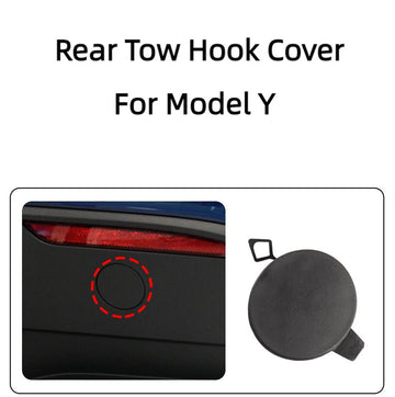 Rear Tow Hook Cover for Tesla Model Y 2020-2024, ABS Material, Easy Installation